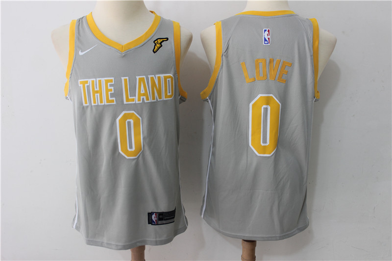 Men Cleveland Cavaliers 0 Love Grey Game Nike NBA Jerseys